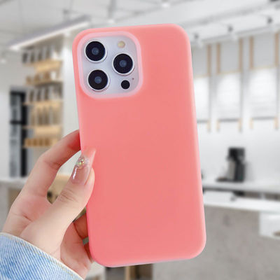 단순 인 젤리 액체 실리콘 전화 케이스 애플 14 프로맥스 아이폰 15 전체 패키지