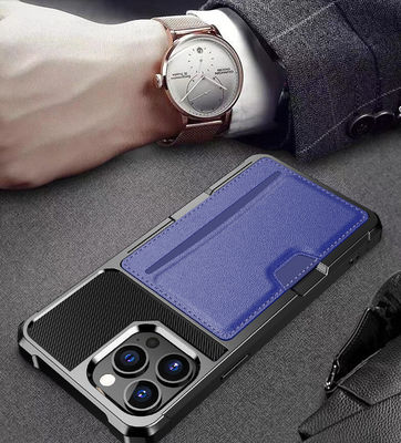 아이폰 12 13 오염 방지 가죽을 위한 절묘한 자기를 띤 카드 홀더